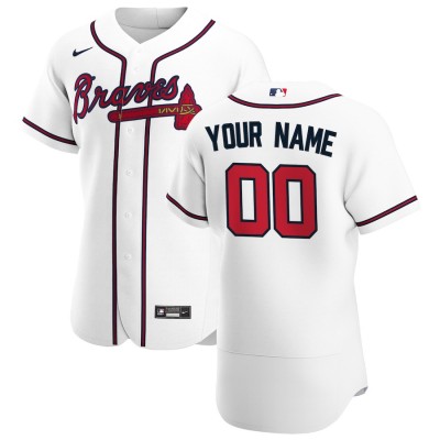Atlanta Braves Custom Men's Nike White Home 2020 Authentic Player MLB Jersey